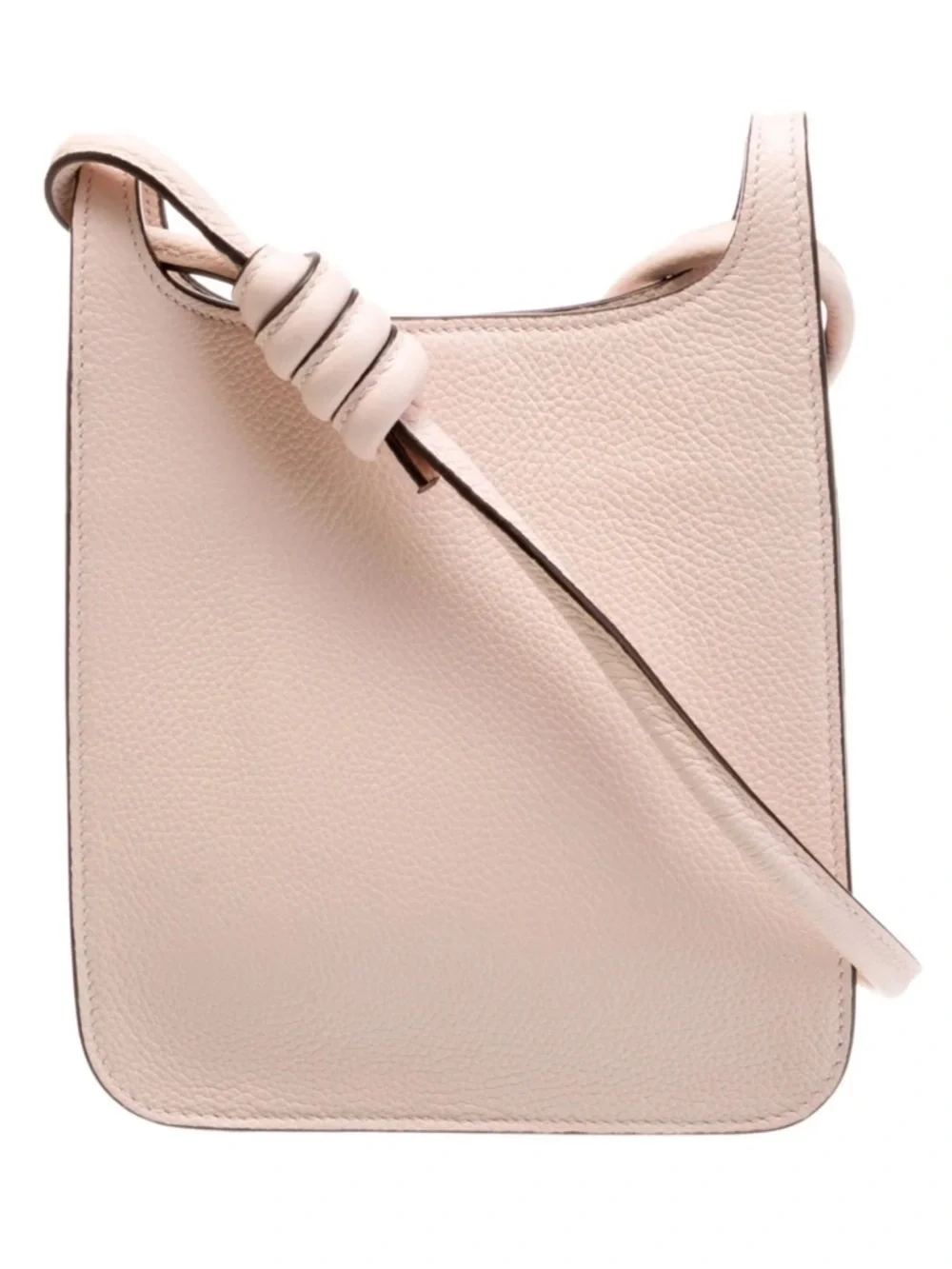 MCM Pale Pink Leather Mini Himmel Hobo Crossbody Bag